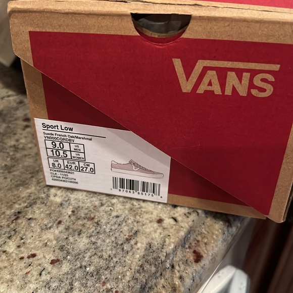 Vans Sport Low Suede Shoe FRENCH OAK/MARSHMALLOW Worn Once - Picture 7 of 10